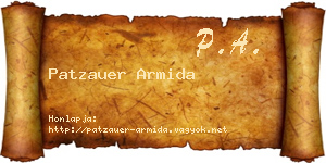 Patzauer Armida névjegykártya